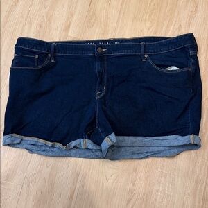 Target Ava & Viv Women's Deep Indigo Midi Jean Shorts 24W LN 3”